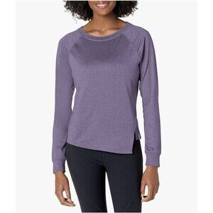 NWT CBUK Women's L Purple Jackson Crewneck Asymmetrical Raglan Long Sleeve Shirt